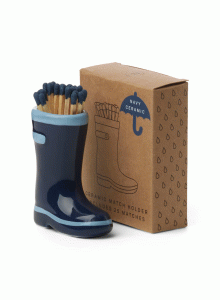 ACC33EU Wellington Boot Matches Holder with 25 Matches Navy Blue